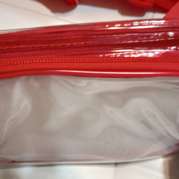 Clear / red trimmed stadium bag - Picture 2 of 4